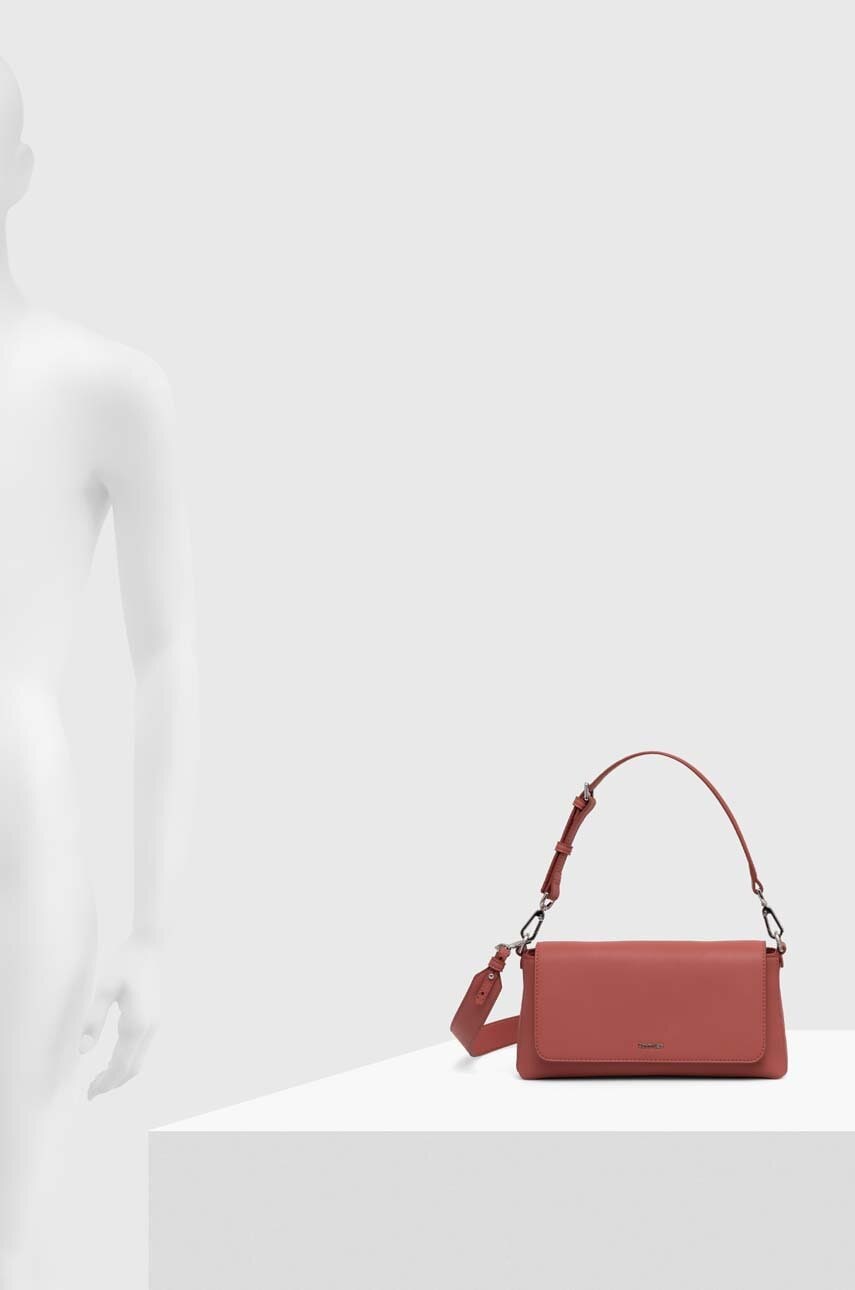 Τσάντα Calvin Klein χρώμα: κόκκινο φωτογραφία