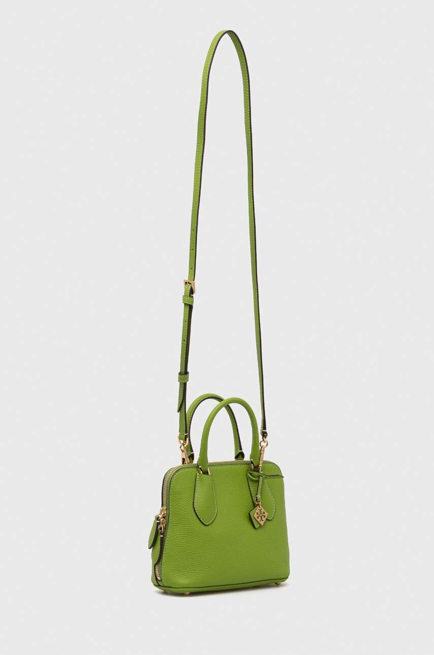 Δερμάτινη τσάντα Tory BurchMini Pebbled Swing χρώμα: πράσινο 155619.300 φωτογραφία