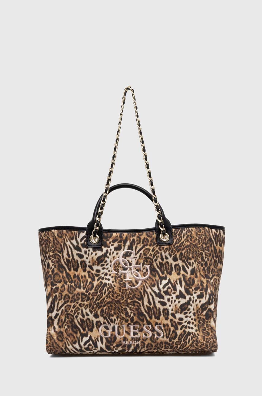 

Плажна чанта Guess CANVAS в кафяво E4GZ17 WFCE0, Кафяв