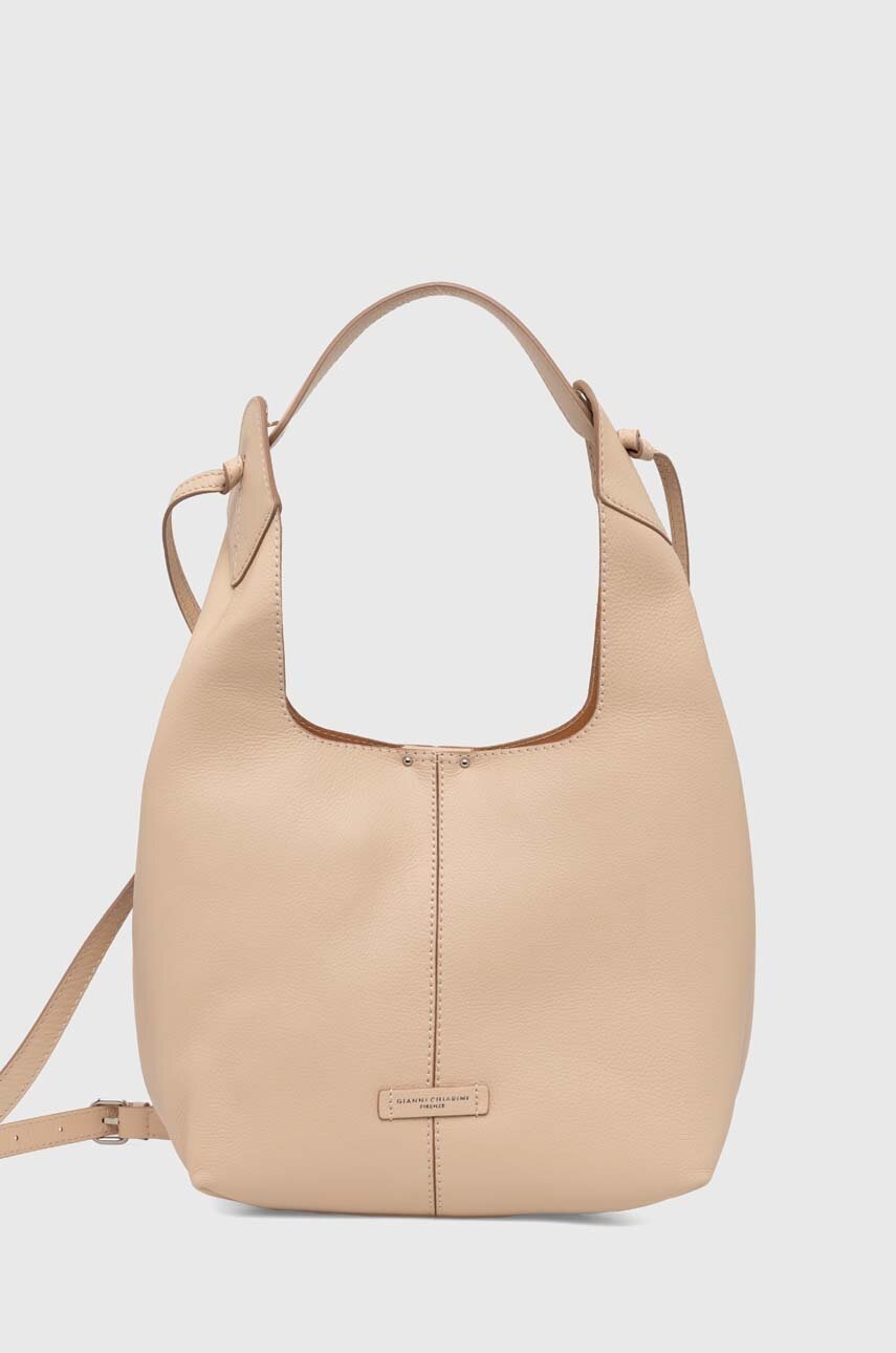 

Кожена чанта Gianni Chiarini в кафяво, Бежов