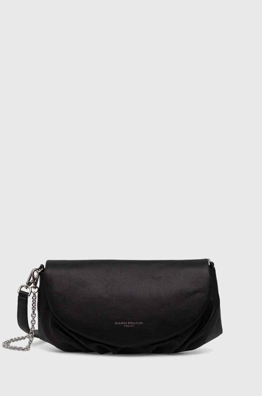 

Кожена чанта Gianni Chiarini в черно, Черен