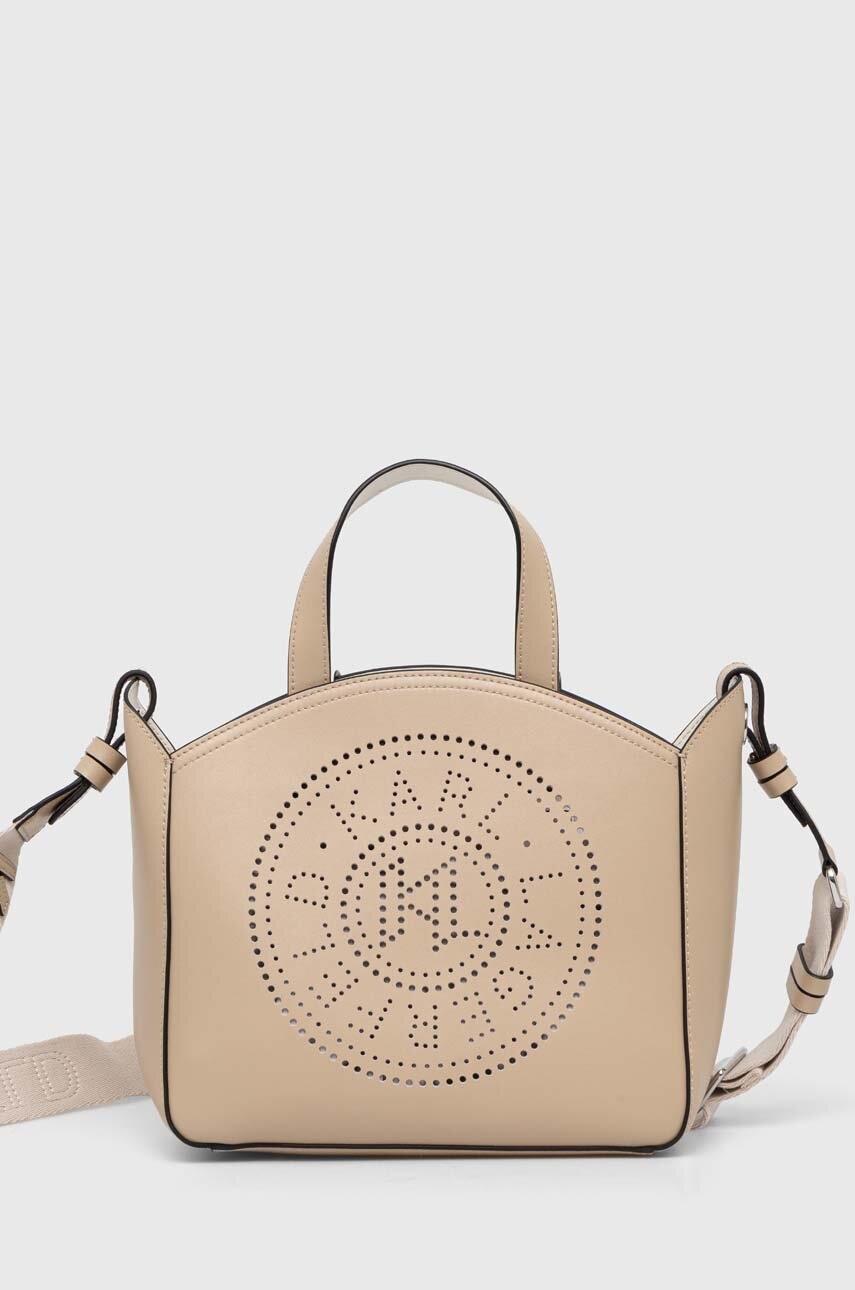 Karl Lagerfeld poseta de piele culoarea alb