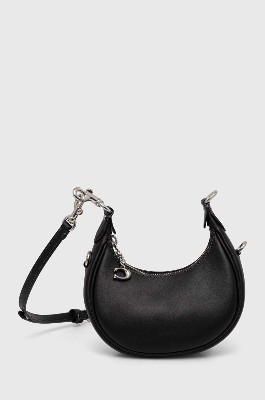 Coach poseta de piele culoarea negru, CR508