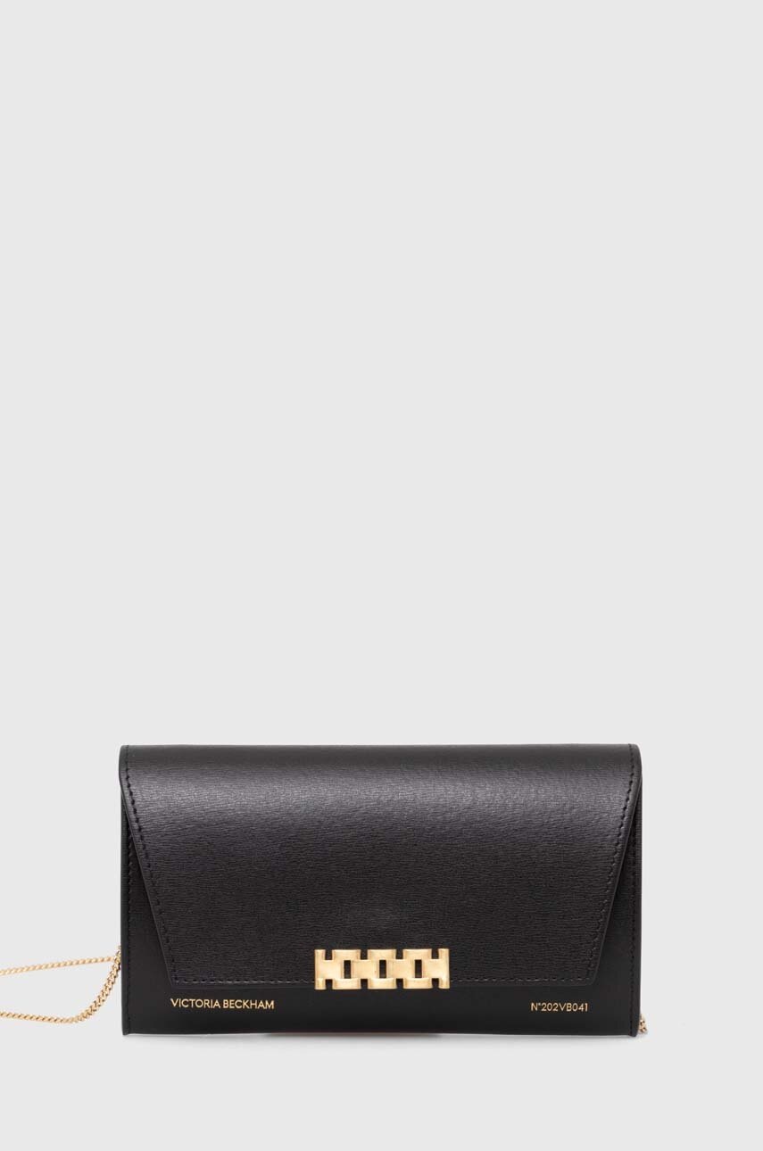 

Кожена чанта Victoria Beckham в бежово B224AAC005665A, Черен