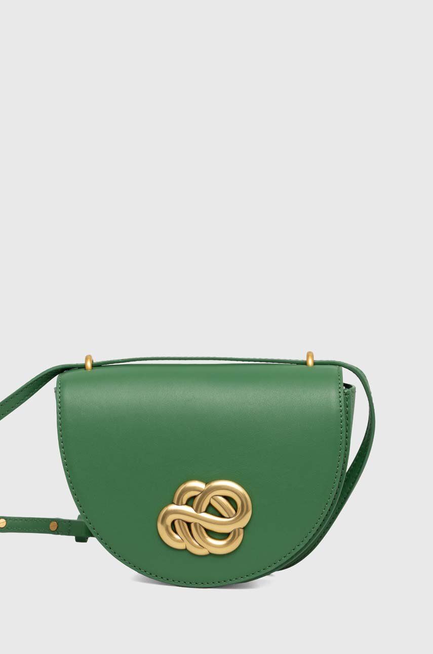 By Malene Birger poseta de piele culoarea verde