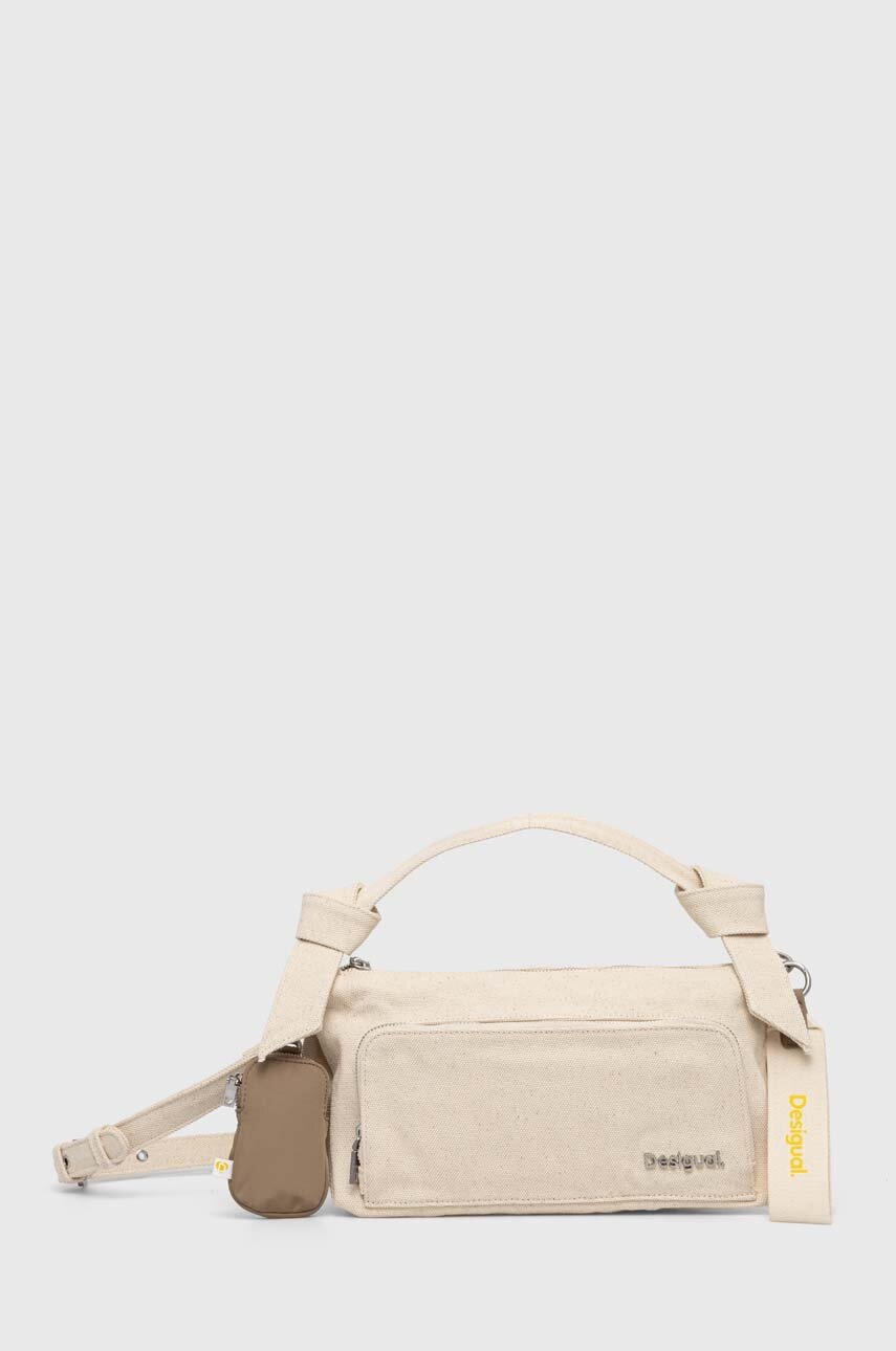 Desigual poseta TEXTUS URUS MAXI culoarea bej, 24SAXA17