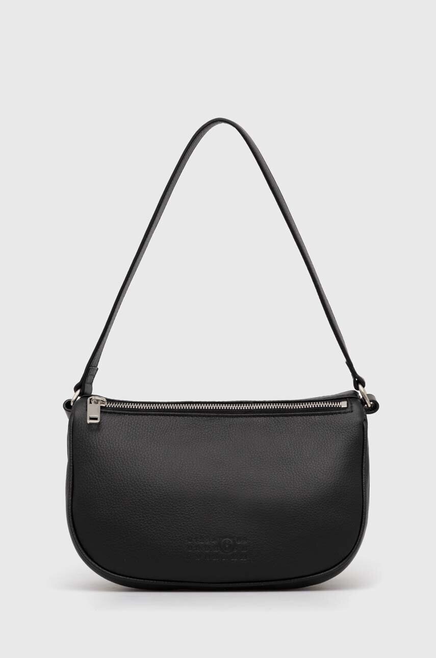MM6 Maison Margiela poseta de piele culoarea negru, SB5ZH0005