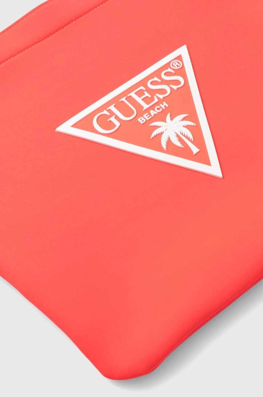 Τσάντα παραλίας Guess χρώμα: ροζ φωτογραφία