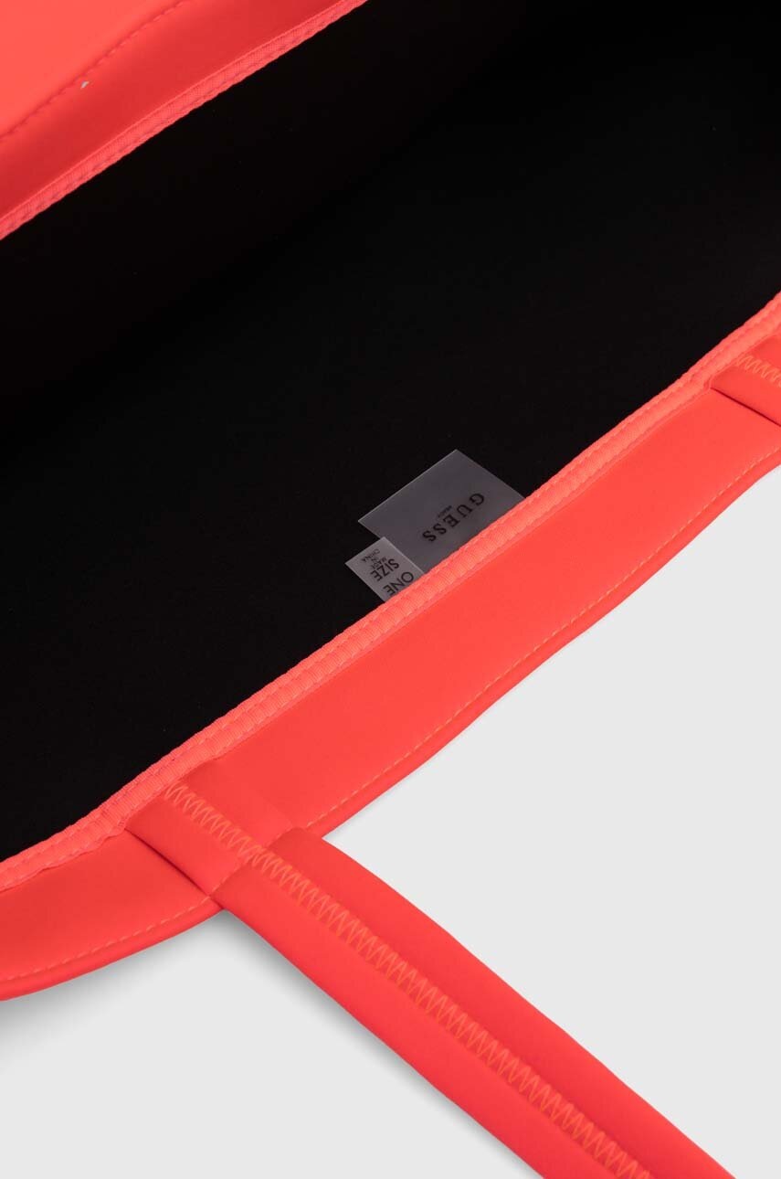 Τσάντα παραλίας Guess χρώμα: ροζ φωτογραφία