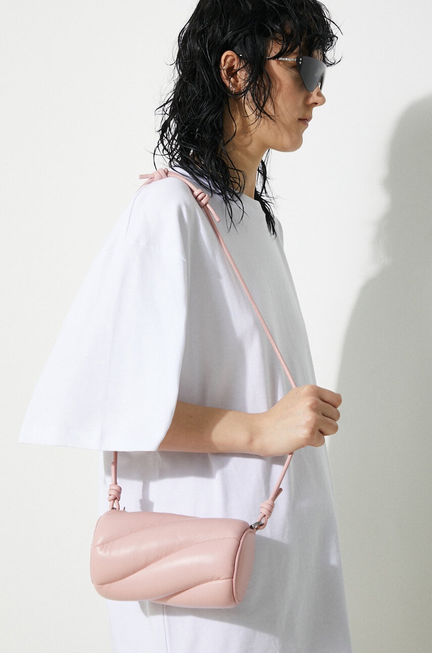 Δερμάτινη τσάντα Fiorucci Baby Pink Leather Mini Mella Bag φωτογραφία