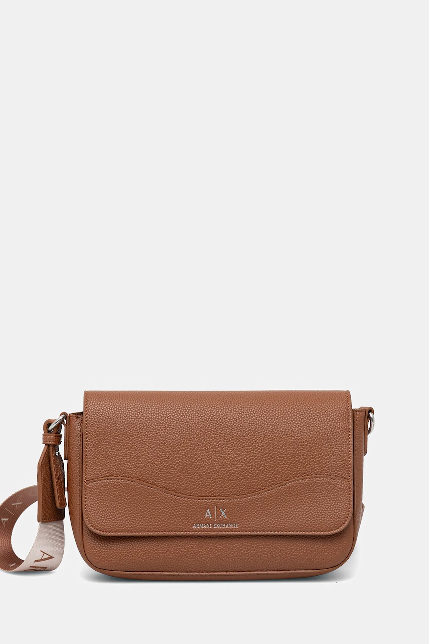 Levně Kabelka Armani Exchange hnědá barva, 942912 CC783