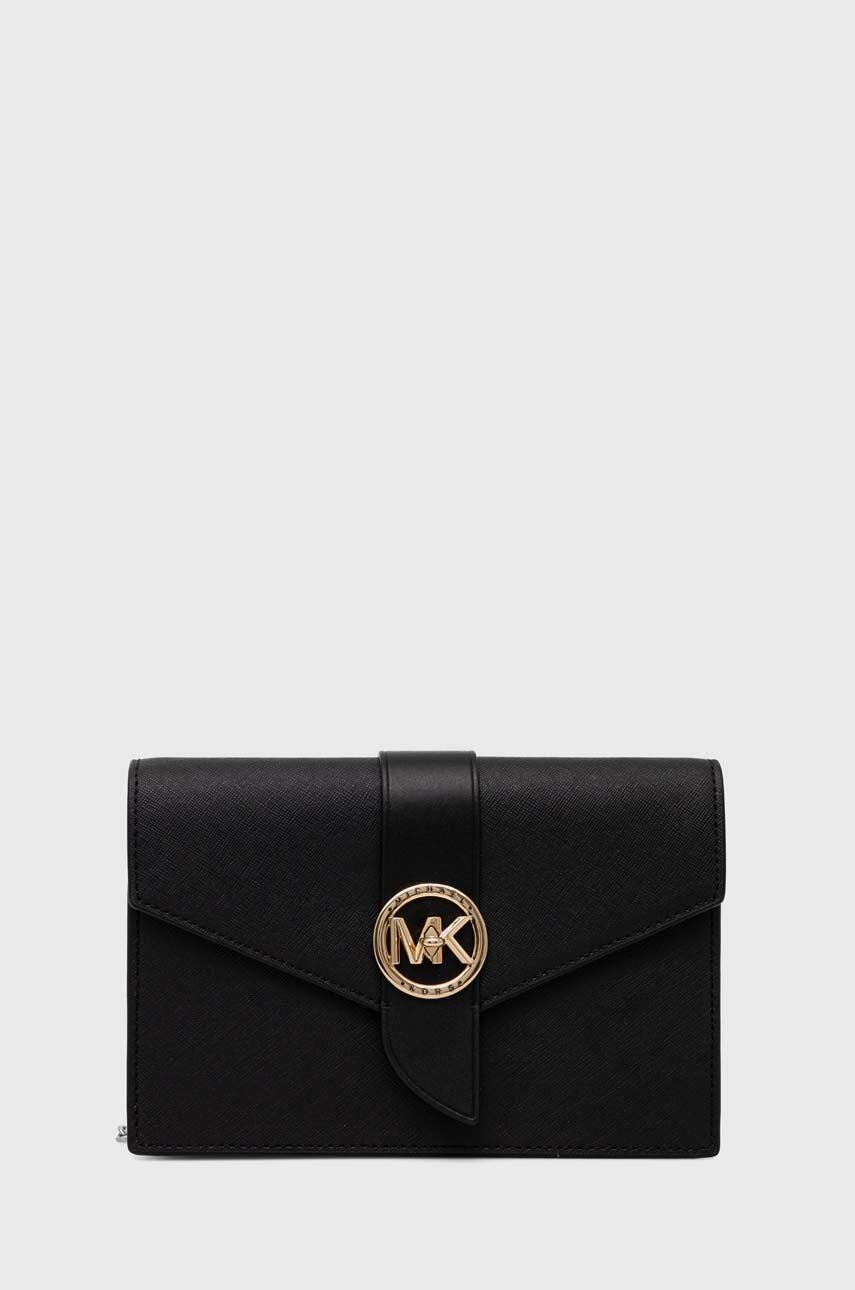 MICHAEL Michael Kors poseta de piele culoarea negru, 32S0G00C6L