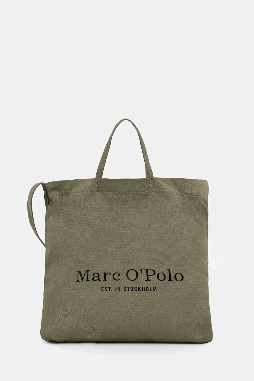 Marc O'Polo geantă de bumbac culoarea verde, B0118680301800