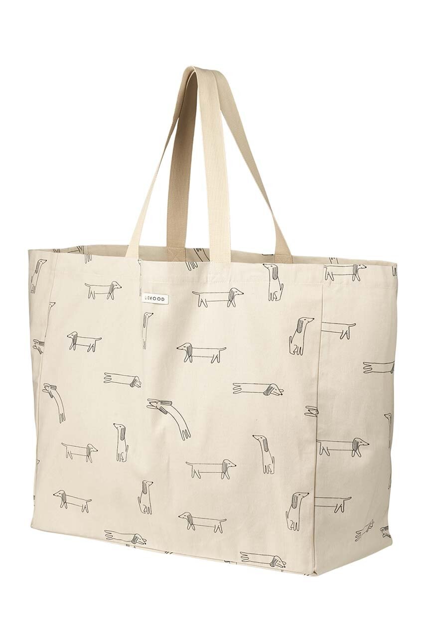 Хлопковая сумка Liewood Maxi Totebag цвет бежевый Хлопковая сумка Liewood Maxi Totebag цвет бежевый