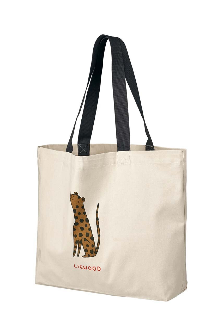 Бавовняна сумка Liewood Big Totebag колір бежевий