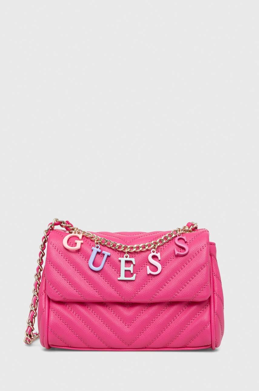 

Детска чанта Guess в бяло, Розов
