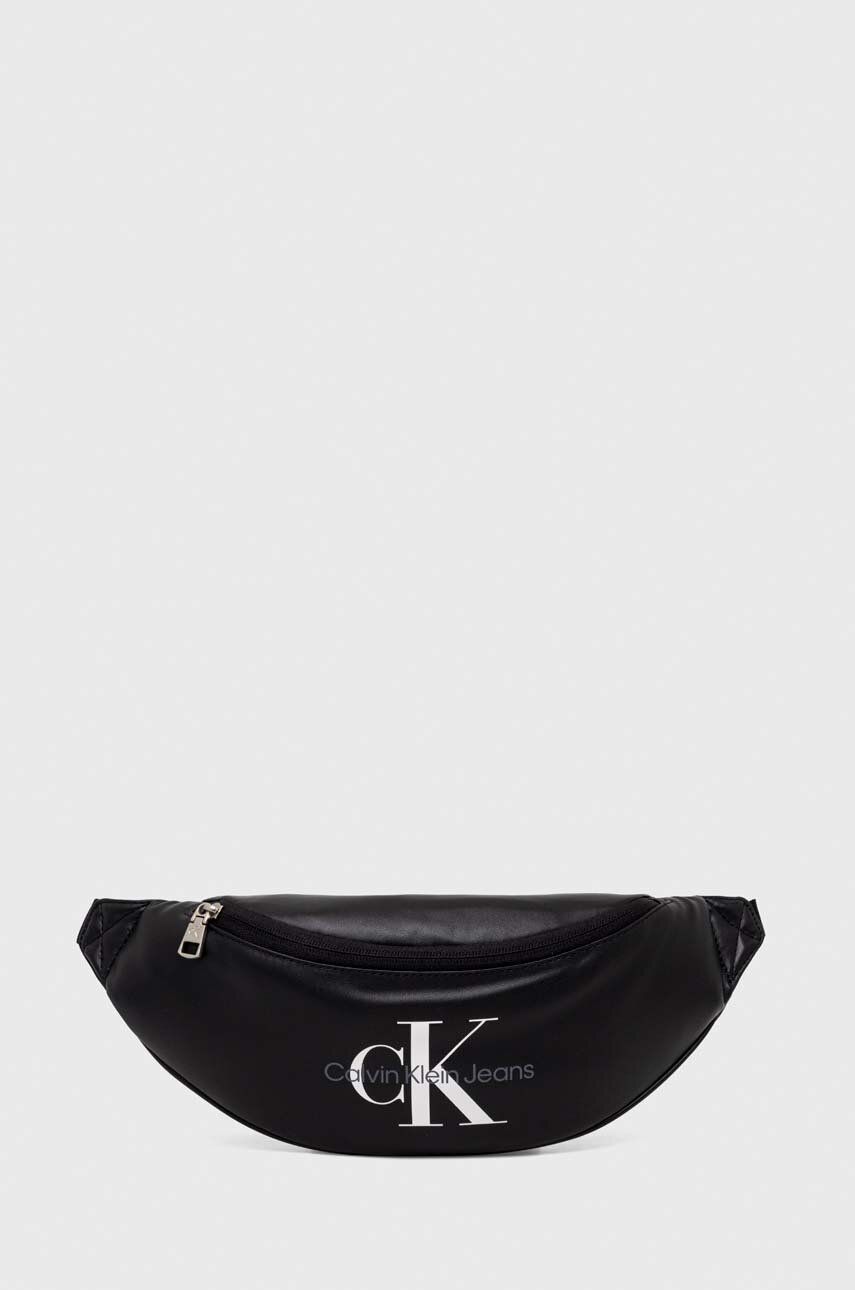 Levně Ledvinka Calvin Klein Jeans černá barva, K50K511505