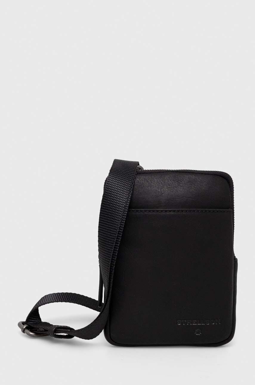 Levně Kožená taška Strellson černá barva, 4010003237.900