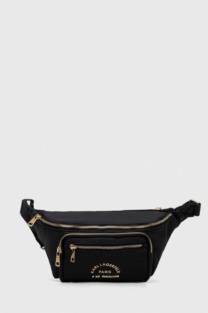 Karl Lagerfeld Borseta De Piele Culoarea Negru