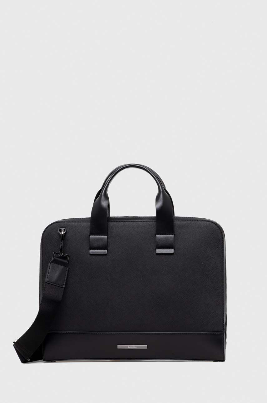 Levně Taška na notebook Calvin Klein černá barva