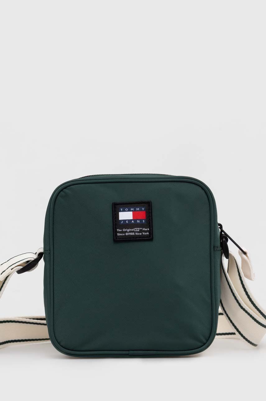 Tommy Jeans borsetă culoarea verde, AM0AM12132