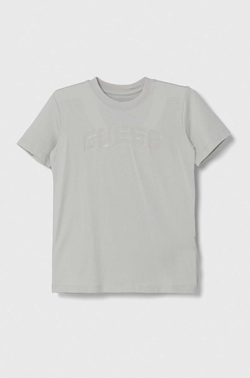 

Детская футболка Guess цвет серый с принтом