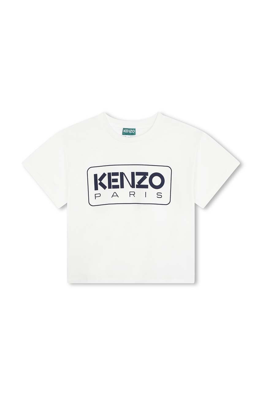 Детская хлопковая футболка Kenzo Kids цвет белый с принтом в Черновцах Детская хлопковая футболка Kenzo Kids цвет белый с принтом в Черновцах