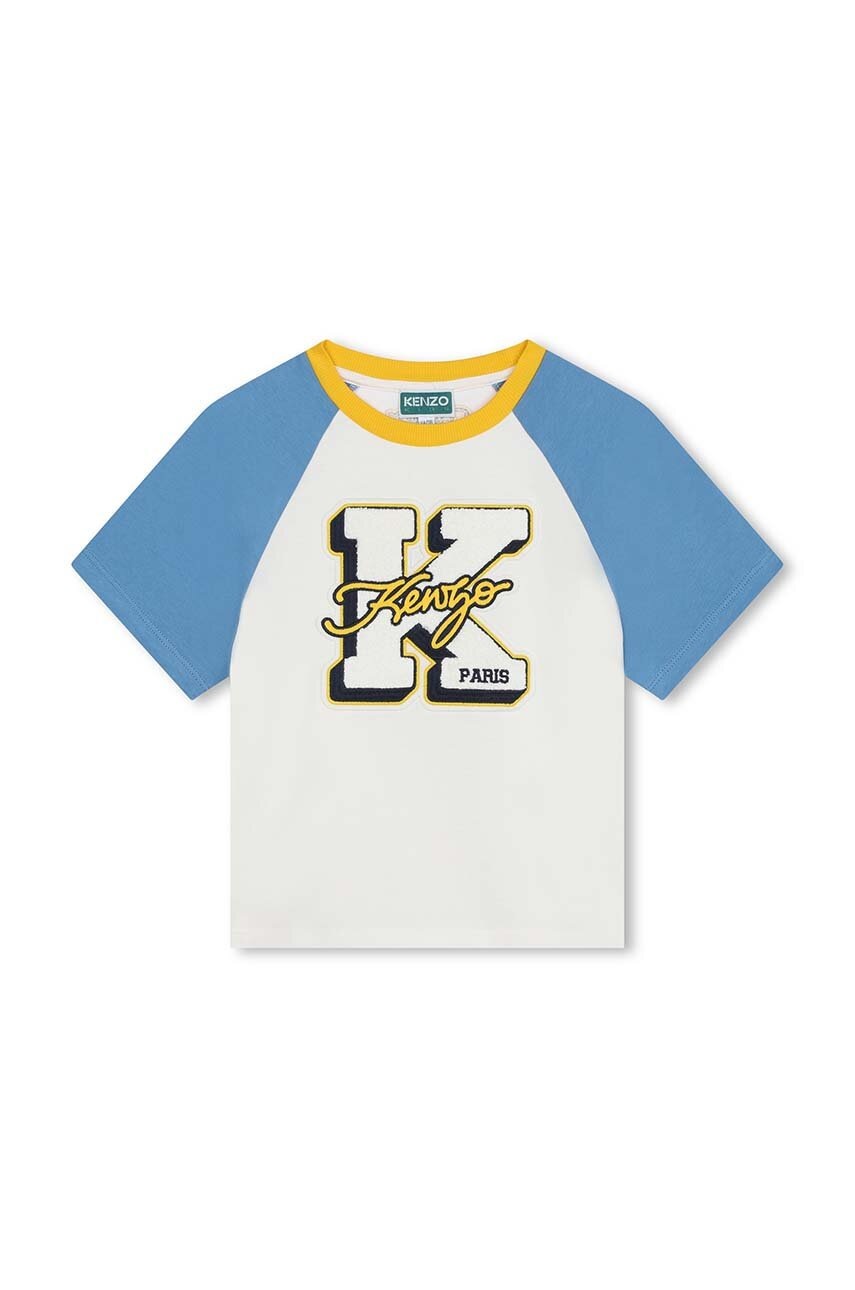 Дитяча бавовняна футболка Kenzo Kids колір білий з принтом Дитяча бавовняна футболка Kenzo Kids колір білий з принтом