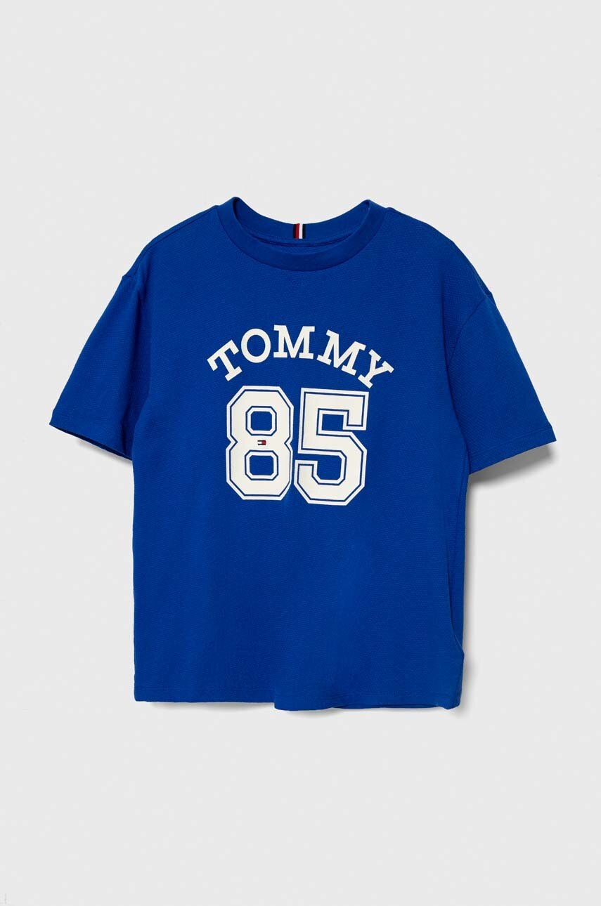 

Дитяча бавовняна футболка Tommy Hilfiger з принтом