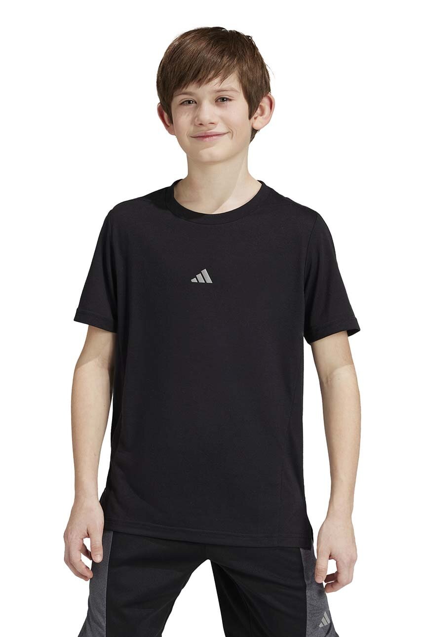 adidas tricou copii culoarea negru, cu imprimeu