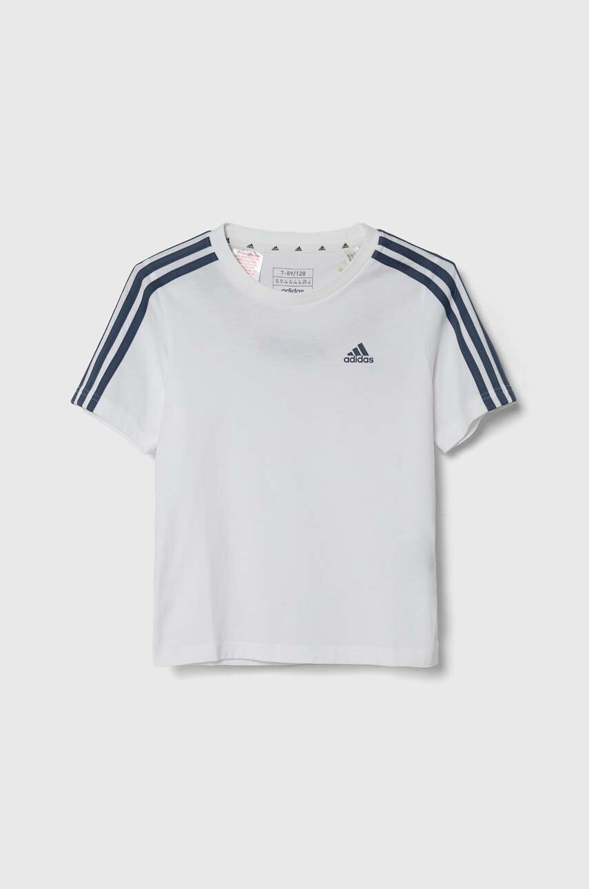 

Детска памучна тениска adidas в бяло с принт, Бял