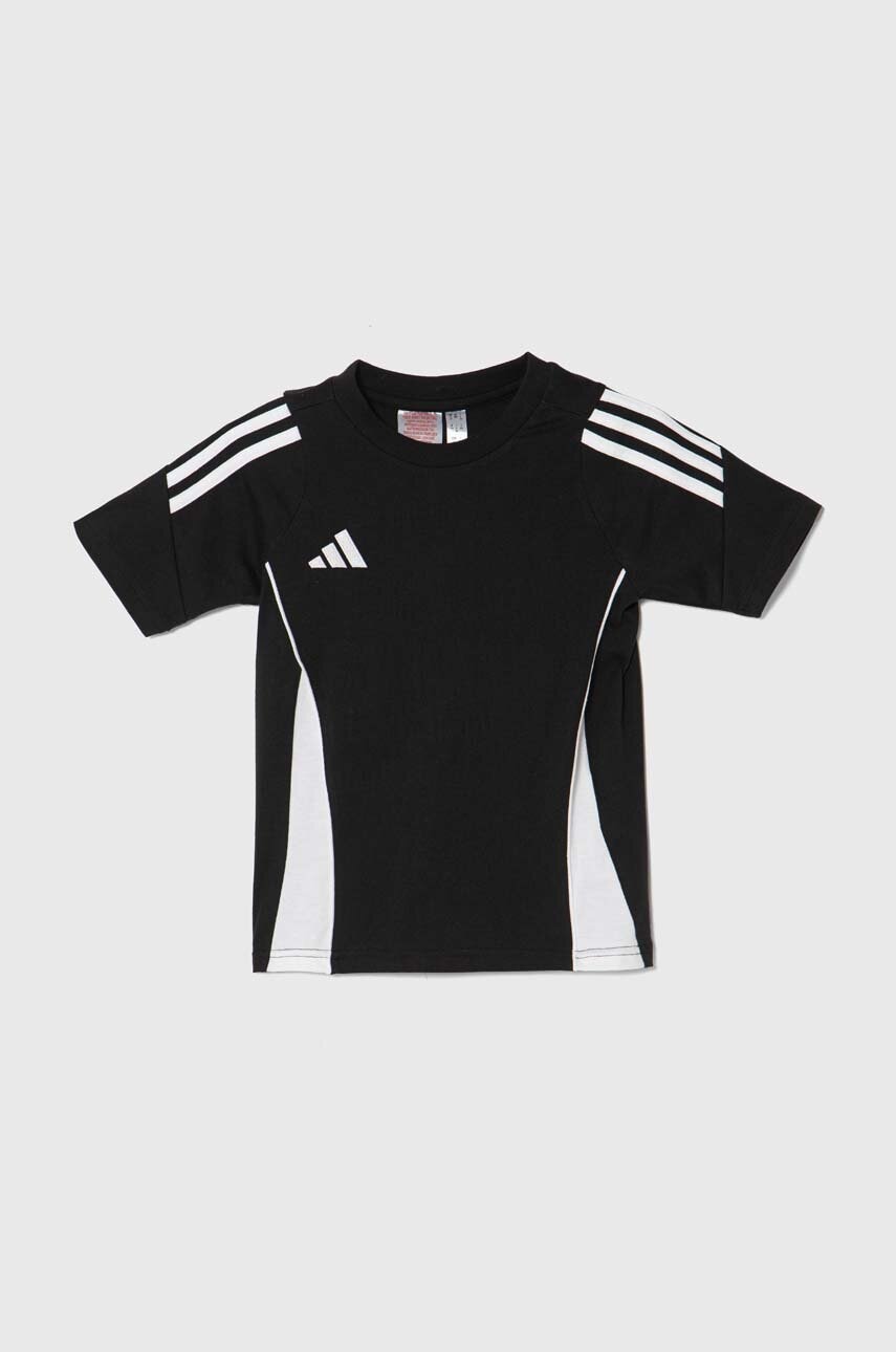 adidas Performance tricou de bumbac pentru copii TIRO24 SWTEEY culoarea negru, modelator