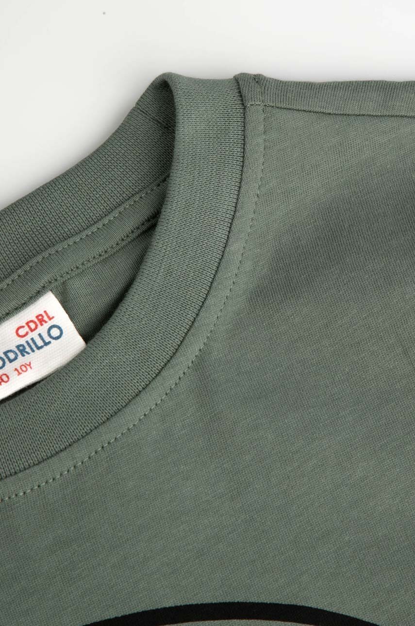 Coccodrillo Tricou De Bumbac Pentru Copii Culoarea Verde, Cu Imprimeu