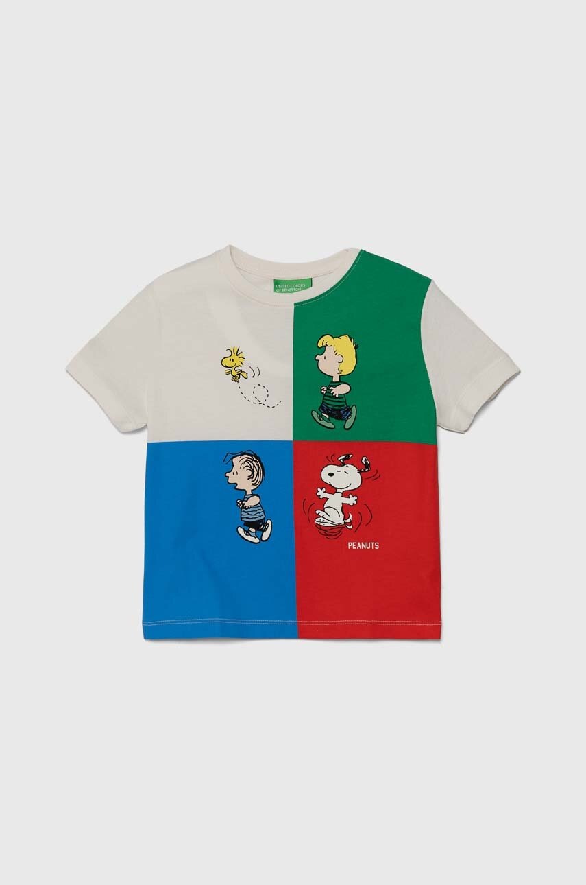 

Детска памучна тениска United Colors of Benetton X Peanuts с принт, Многоцветен