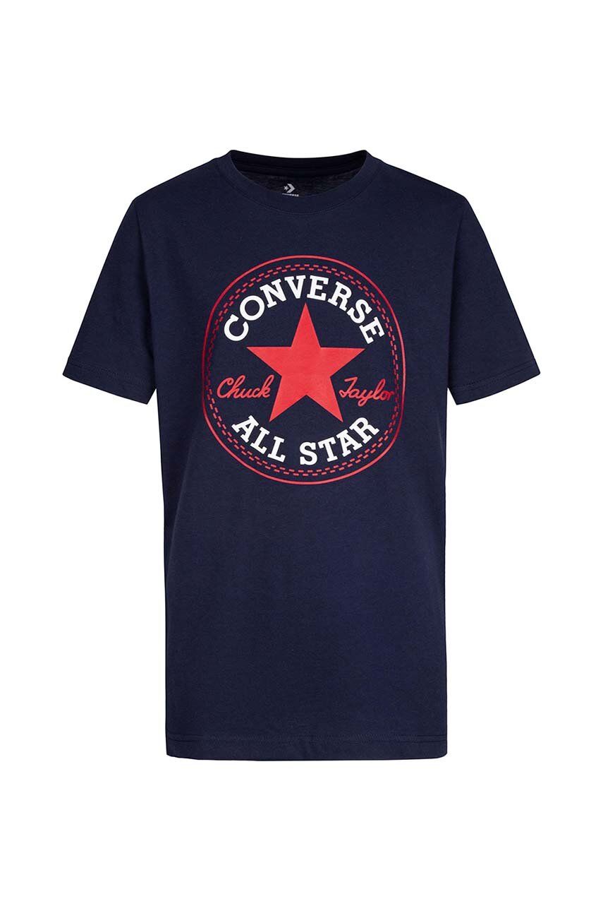 Converse tricou copii culoarea verde, cu imprimeu