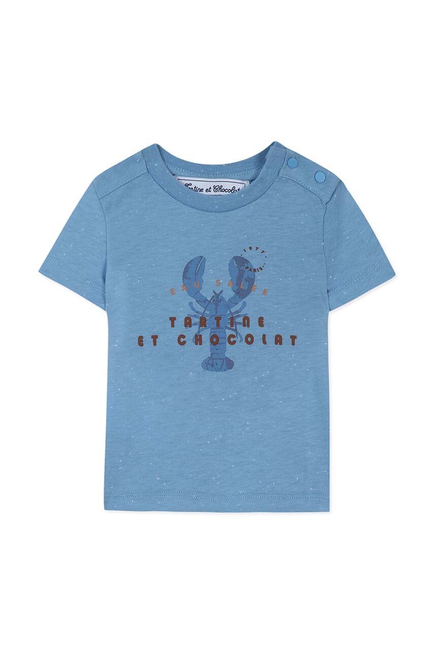 Tartine et Chocolat tricou bebe cu imprimeu