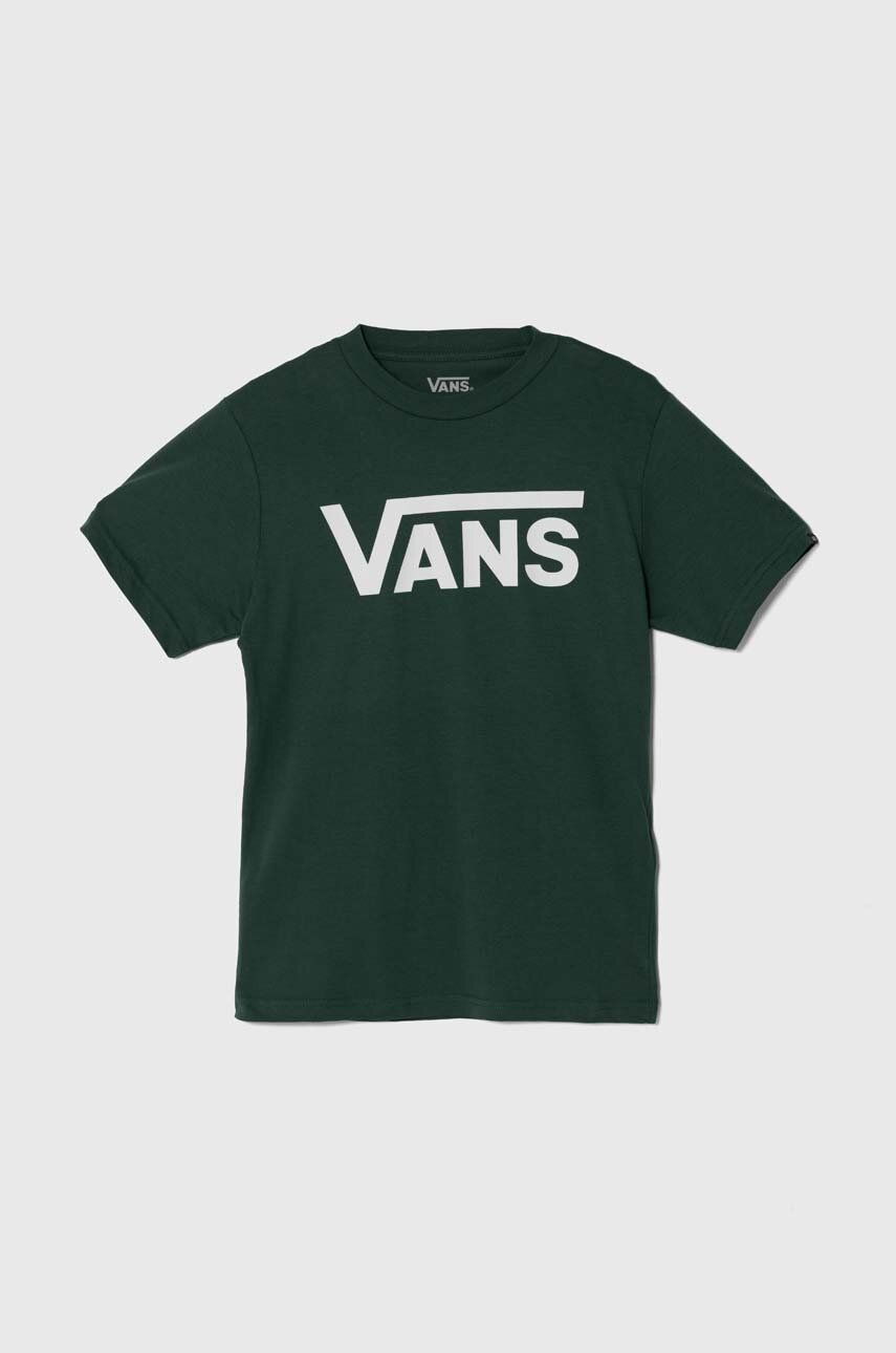 Vans tricou de bumbac pentru copii BY VANS CLASSIC BOYS culoarea verde, cu imprimeu