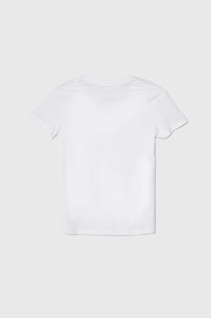 Детская хлопковая футболка Pepe Jeans DAVIDE TEE цвет белый однотонная