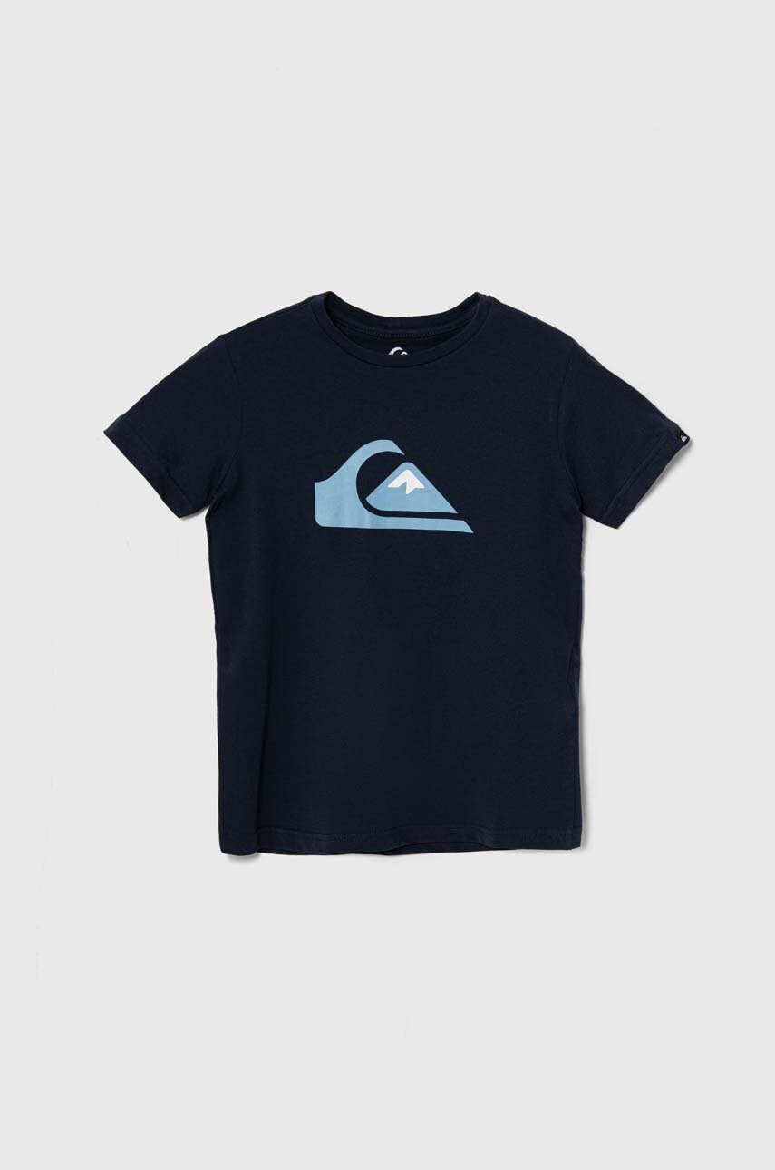 Quiksilver tricou de bumbac pentru copii COMPLOGOYTH culoarea albastru marin, cu imprimeu