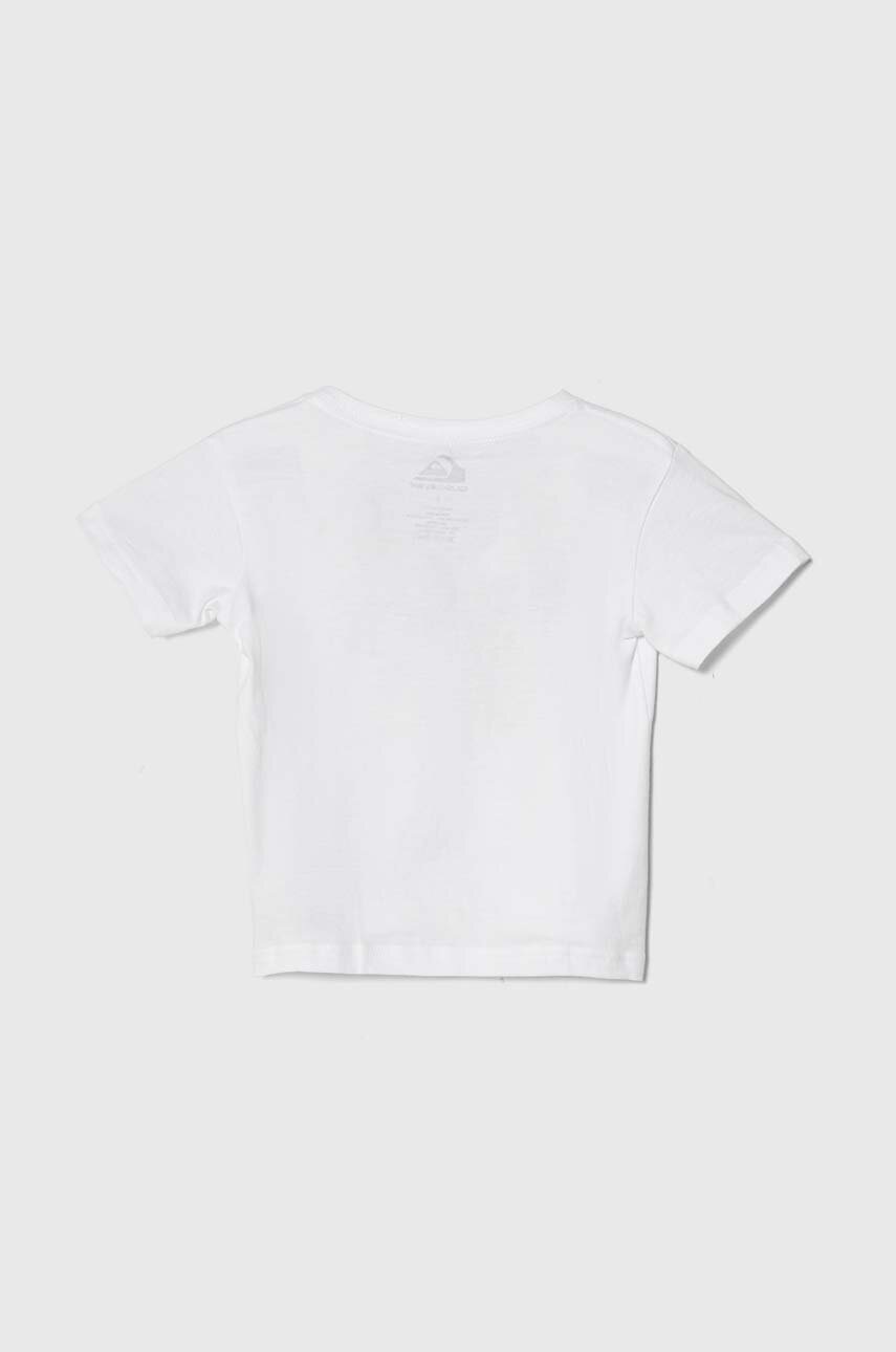 Детская хлопковая футболка Quiksilver BARKINGTIGERBOY цвет белый с принтом Детская хлопковая футболка Quiksilver BARKINGTIGERBOY цвет белый с принтом