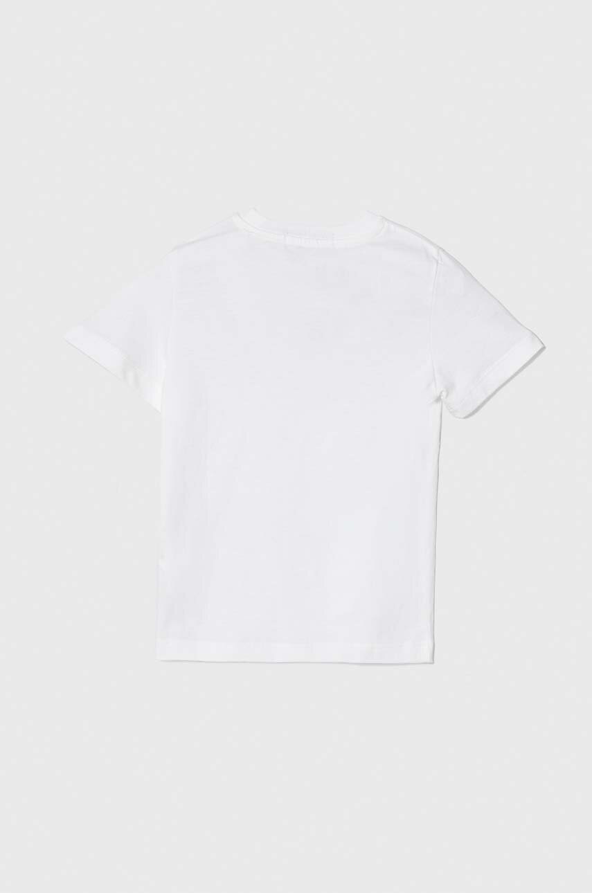 Детская хлопковая футболка Calvin Klein Jeans цвет белый с принтом Детская хлопковая футболка Calvin Klein Jeans цвет белый с принтом