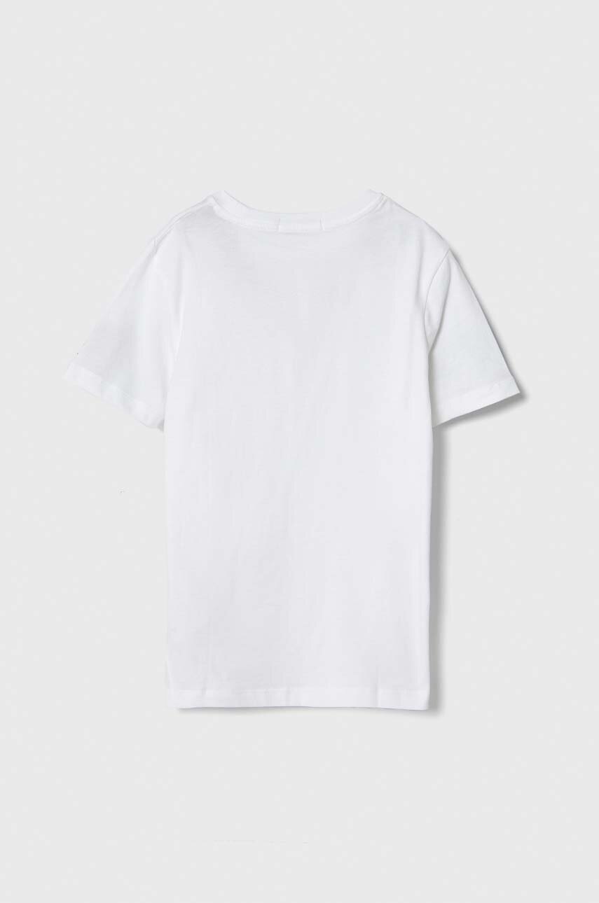 Детская хлопковая футболка Calvin Klein Jeans цвет белый с принтом в Житомире Детская хлопковая футболка Calvin Klein Jeans цвет белый с принтом в Житомире