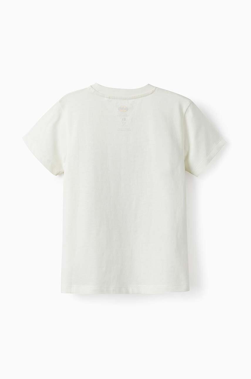 Детская хлопковая футболка zippy цвет белый с принтом