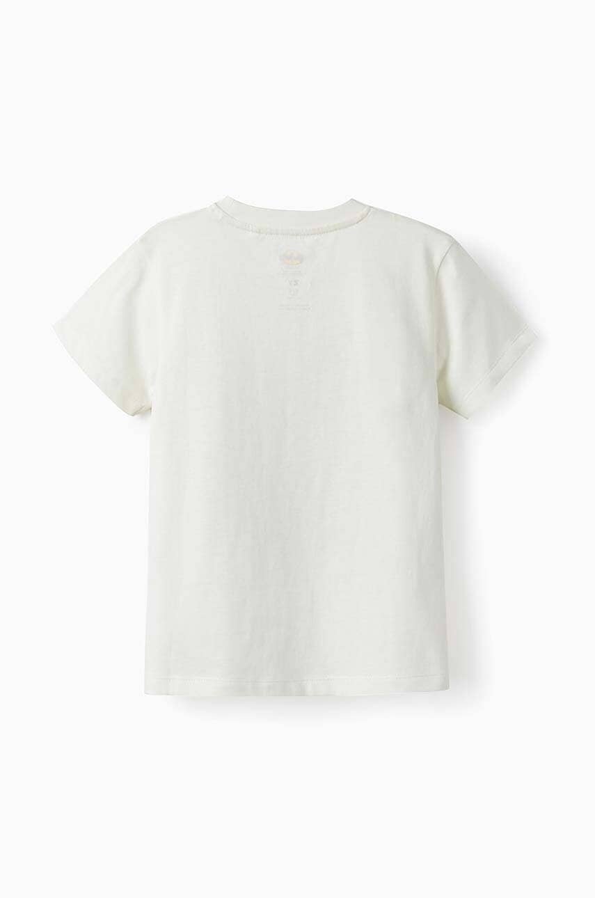 Детская хлопковая футболка zippy цвет белый с принтом Детская хлопковая футболка zippy цвет белый с принтом