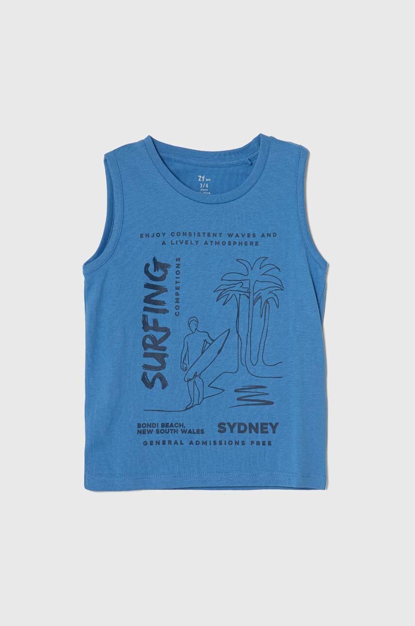 Детский хлопковый топ zippy 2 шт цвет белый узорный