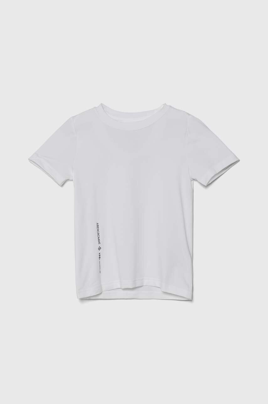 

Детска тениска Abercrombie & Fitch в бяло с принт, Бял