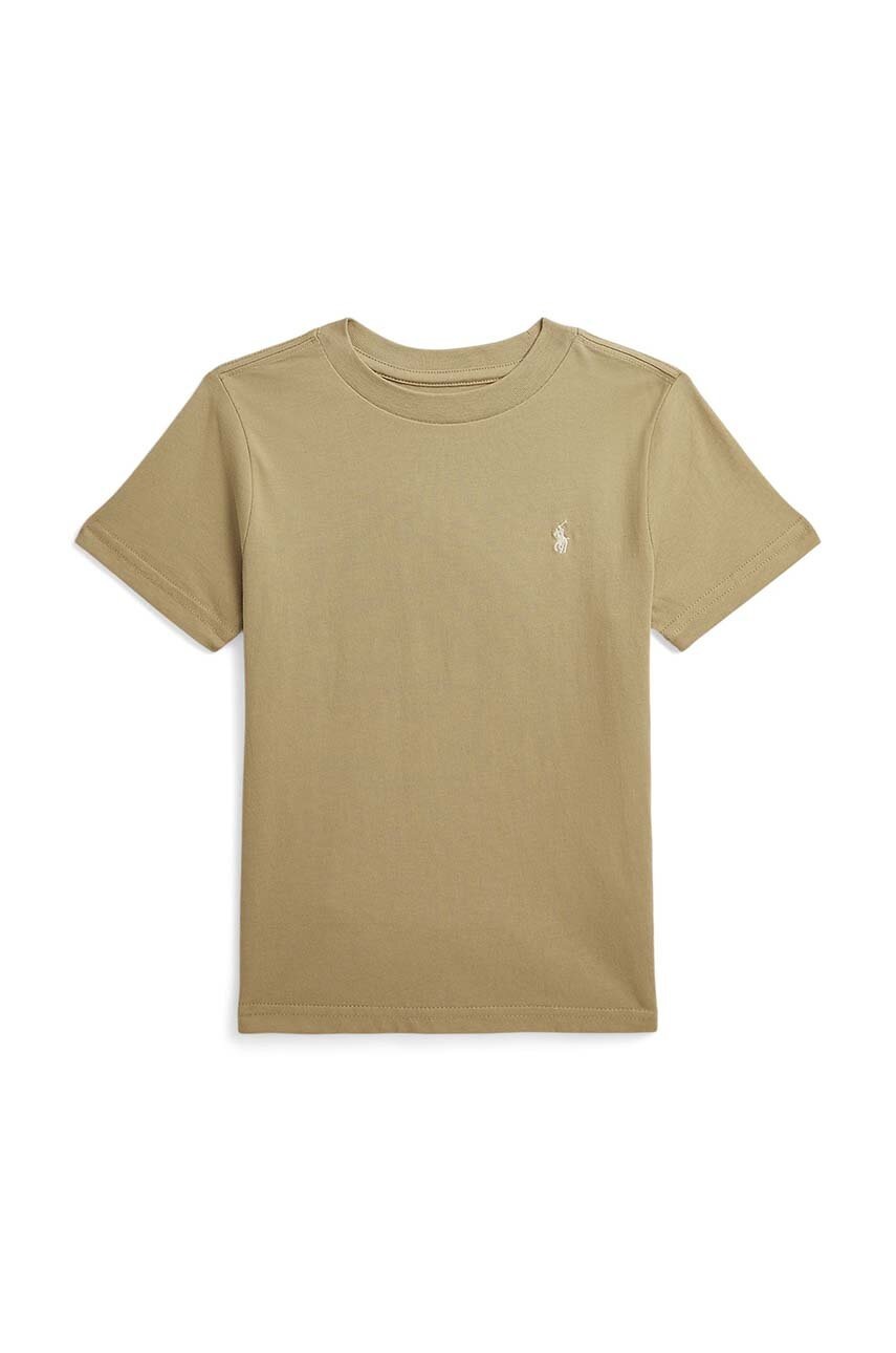

Детска памучна тениска Polo Ralph Lauren в бежово с изчистен дизайн 322832904149, Бежов