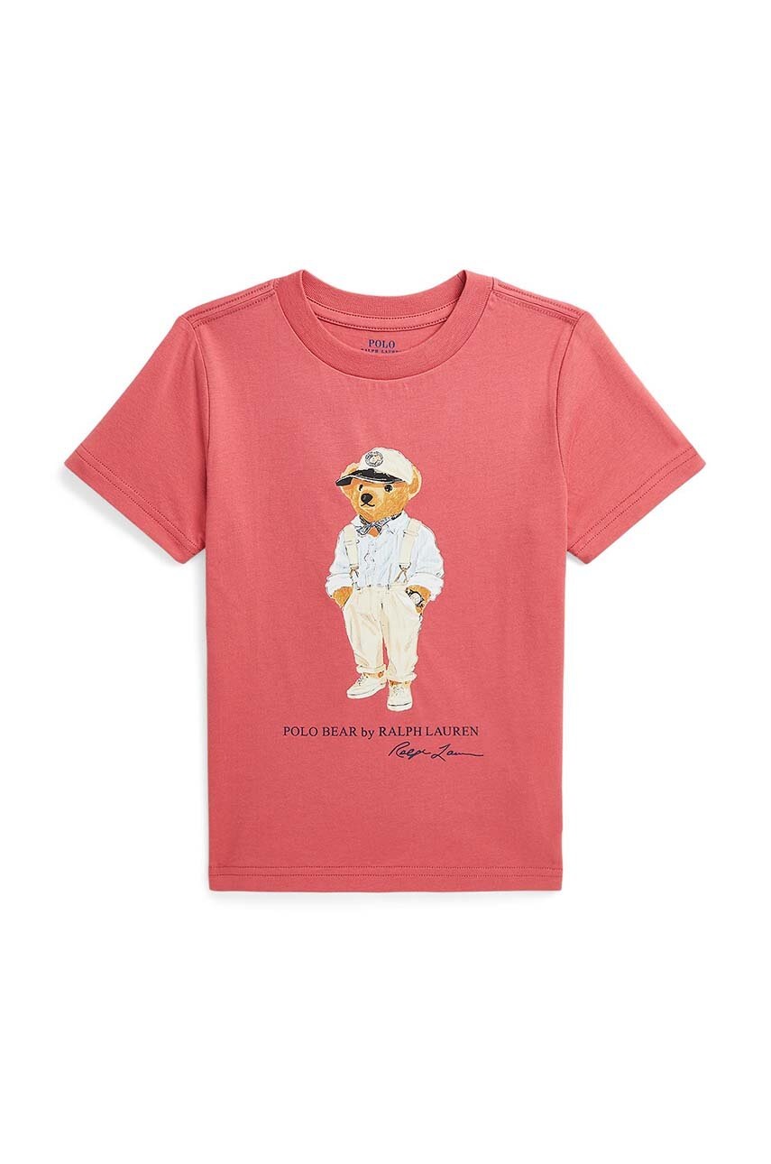 

Детска памучна тениска Polo Ralph Lauren в червено с принт 322853828032, Червен