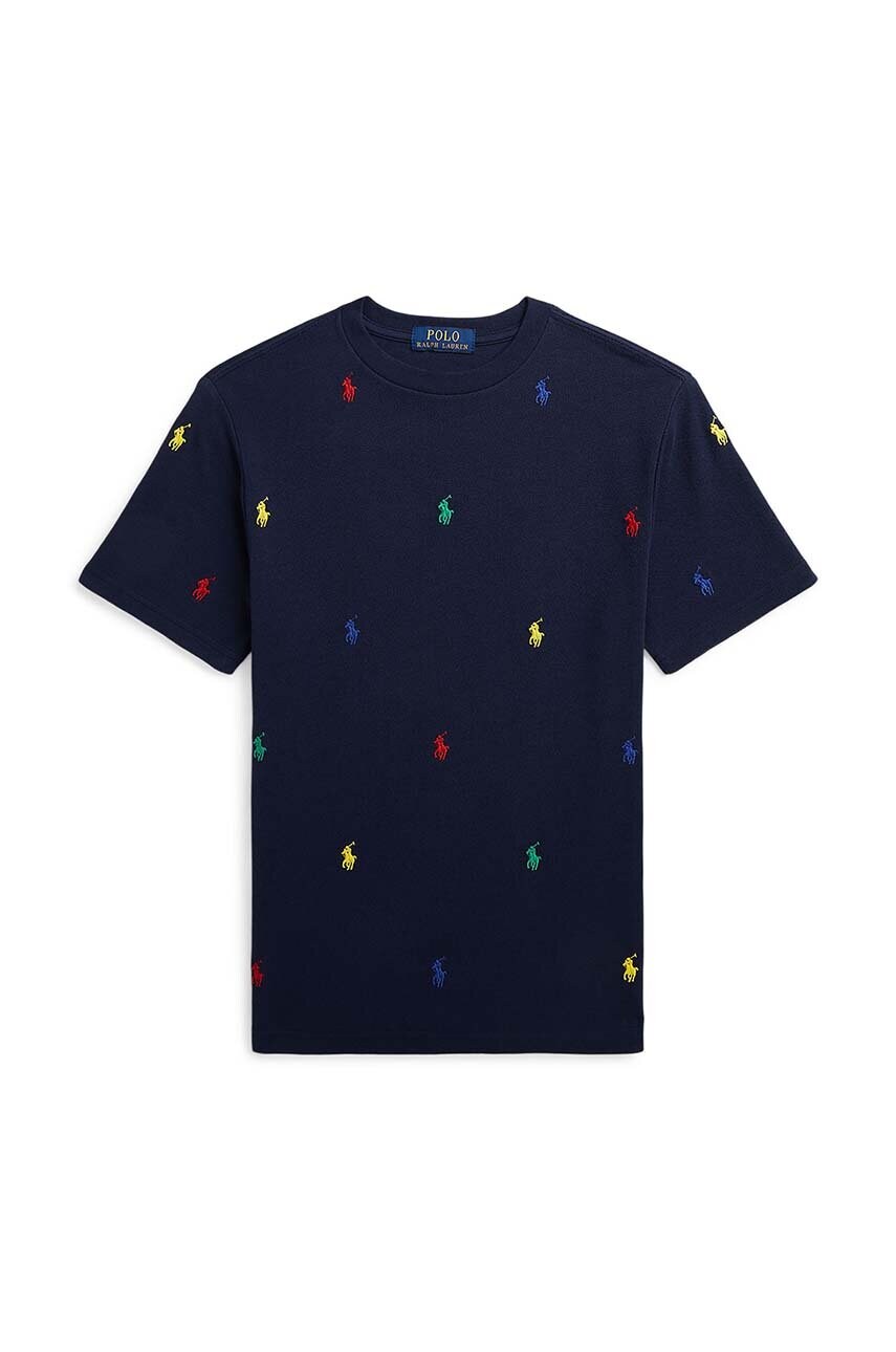 Levně Dětské bavlněné tričko Polo Ralph Lauren tmavomodrá barva, 323844626010