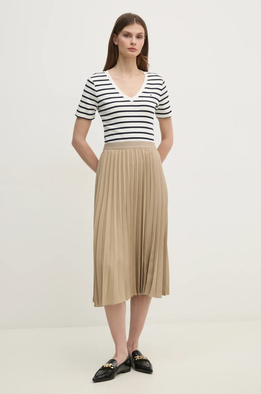 Хлопковая футболка Tommy Hilfiger женская цвет белый WW0WW40584 Хлопковая футболка Tommy Hilfiger женская цвет белый WW0WW40584